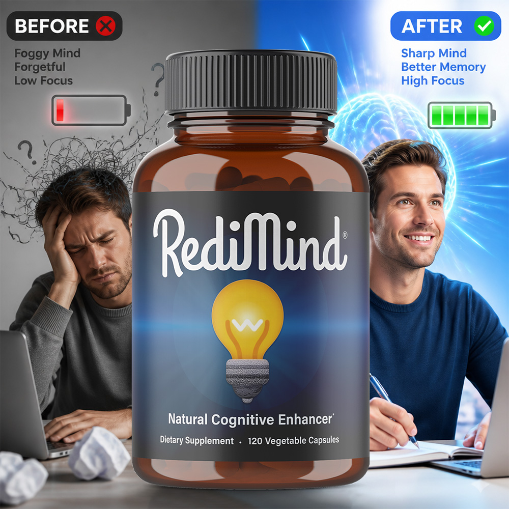 Ginger Tea - เรดดี้มายด์ อาหารเสริมบำรุงสมองจากธรรมชาติ, 120 แคปซูล, ผสมสารสกัดจากใบแปะก๊วย, บาโคปา