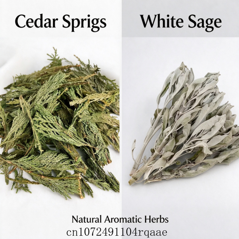 กิ่งหญ้าเซจขาวแห้งและกิ่งซีดาร - Dried Herbs บทวิจารณ์และราคา