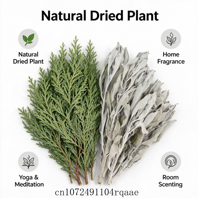 กิ่งหญ้าเซจขาวแห้งและกิ่งซีดาร - Dried Herbs บทวิจารณ์และราคา