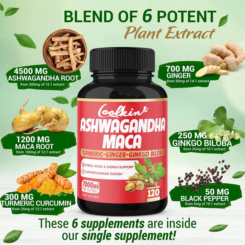 แคปซูลอัชวกันดาและมาคา สำหรับเ - Ginger Tea บทวิจารณ์และราคา