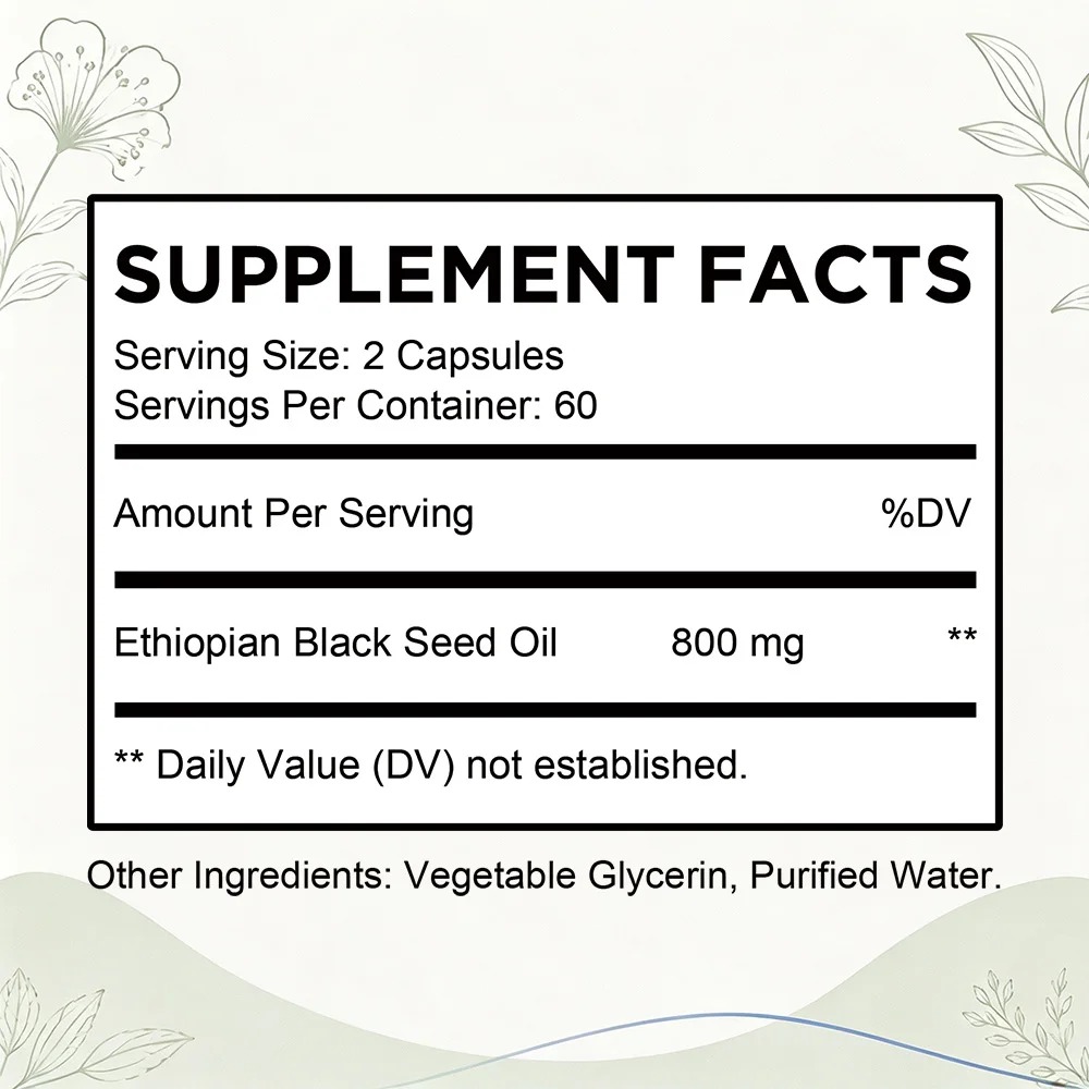 น้ำมันเมล็ดดำเอธิโอเปียแบบซอฟต - Herbal Supplement บทวิจารณ์และราคา