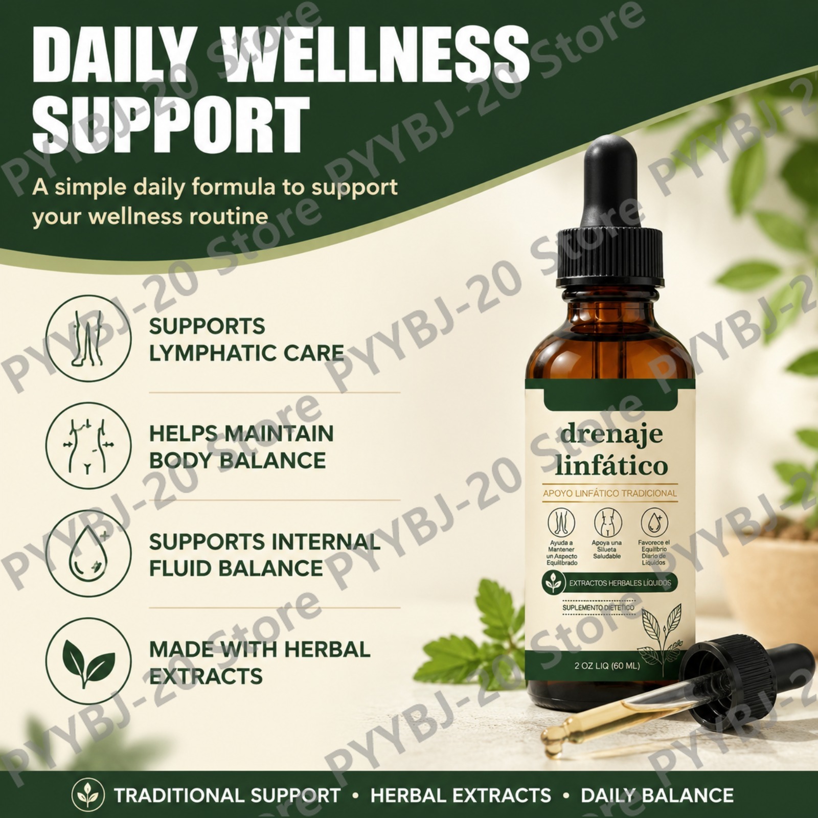 หยดของเหลวเสริมสร้างระบบน้ำเหล - Herbal Supplement บทวิจารณ์และราคา